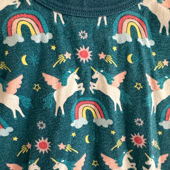 Hanna Andersson Long John Pajama Set Magical Unicorn Kids Girls 8 - Picture 4 of 7